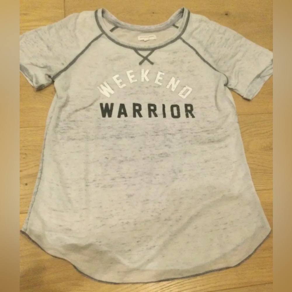 "Weekend Warrior" Small T-Shirt Gray Graphic Tee